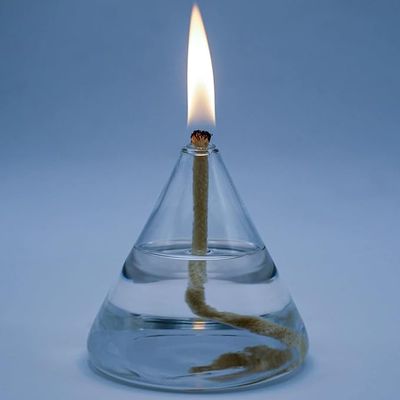Candle Refillable Petite Cone Oil Lamp Sturdy Borosollicate