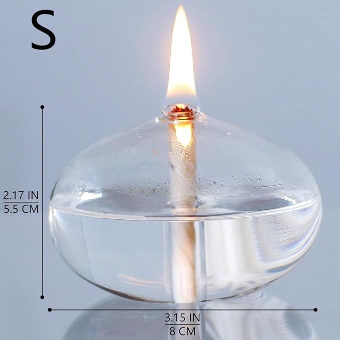 Oil Lamps Petite Refillable Sturdy Borosillicate Glass Oil, Size: Glass, Type: Oil Lamp