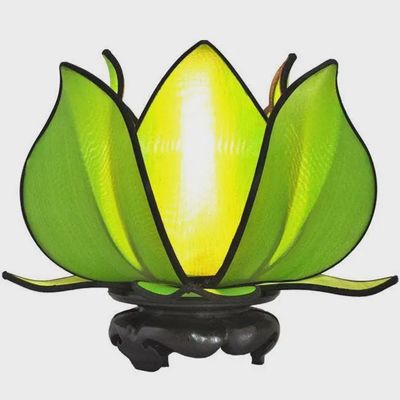 Baby Lotus Lamp Green