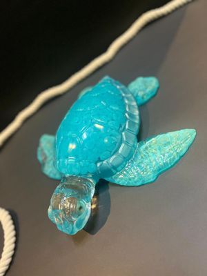 Handcrafted Resin Turtle 10 in (approx)