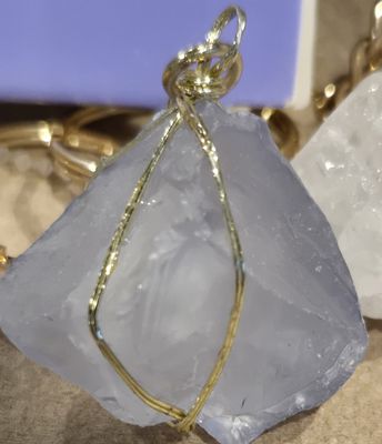 Key Chain Caged Stone
