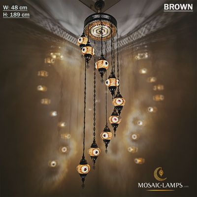 Mosaic 9+1 Chandelier