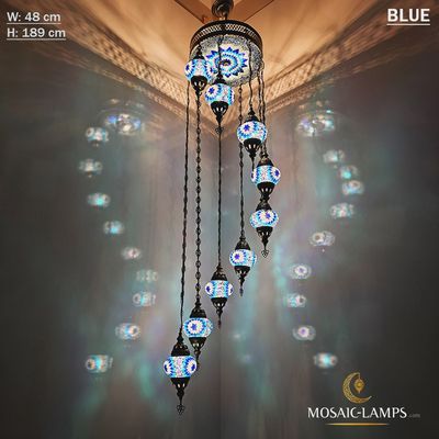 Mosaic 9+1 Chandelier