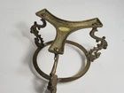 Wood Ball/Orb with Brass Stand (Dragons) 4 in diamerter