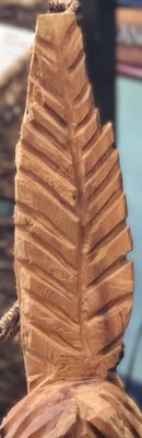 Indian Hand Carved 4 roots base Native American