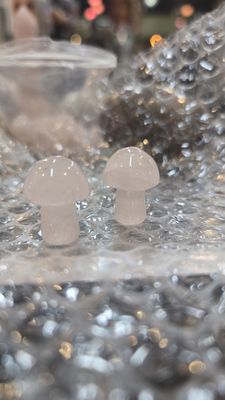 Pink Mini Mushroom Rose Quartz