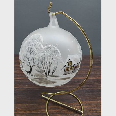 Ornament Glass Frosted Winter Wonderland Hand Blown