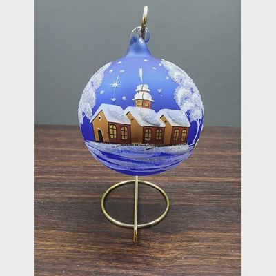 Ornament Hand Blown Glass Winter Wonderland