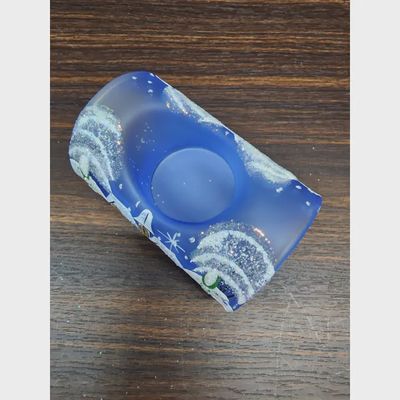 Candle Holder Blown Glass Centerpiece Single