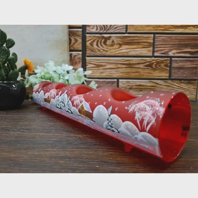 Candle Holder Handblown Glass Quadruple Wonderland Log