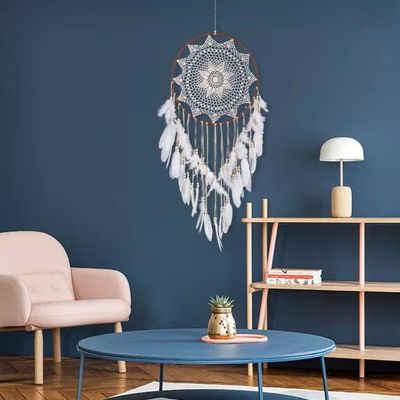 Dream Catcher Large with Feathers /Crochet