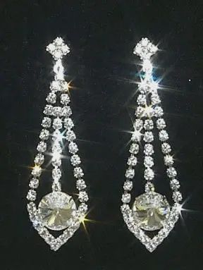 Jewelry Earrings Rhinestone Dangling 2.5 10008E