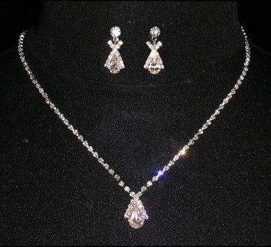 Necklace Set Lovers Cross and Earings 14412