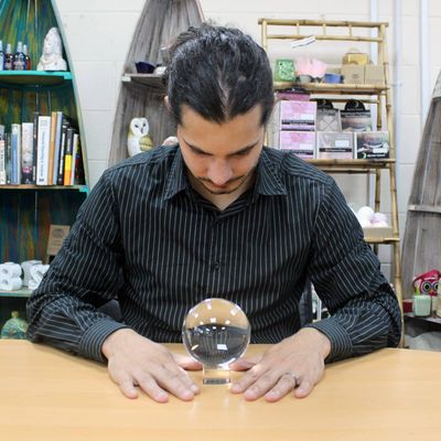 AWCball-06 - Crystal Ball on Stand 100mm/4 inch