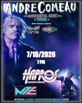 ANDRE COMEAU *WONDERFUL RIDE TOUR* wsg STONELORE &amp; TRIBE989 // JULY 18th Doors 7PM