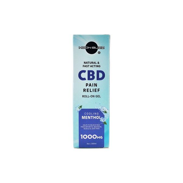 Moon Buzz - CBD Pain Relief - Roll On Gel - Cooling Menthol 1000MG - 3OZ BOTTLE