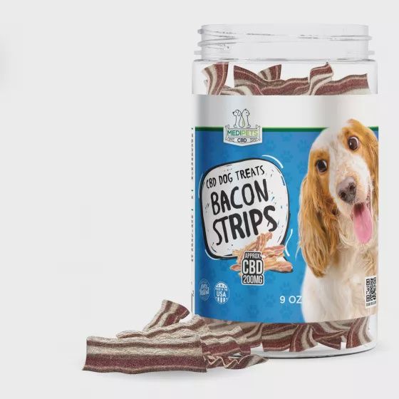 MediPets -200mg CBD  Bacon Strip Dog Treats
