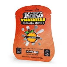Urb - Koko Gummies - d8/d9 3000mg per bag - 100mg/ea - 30 count
