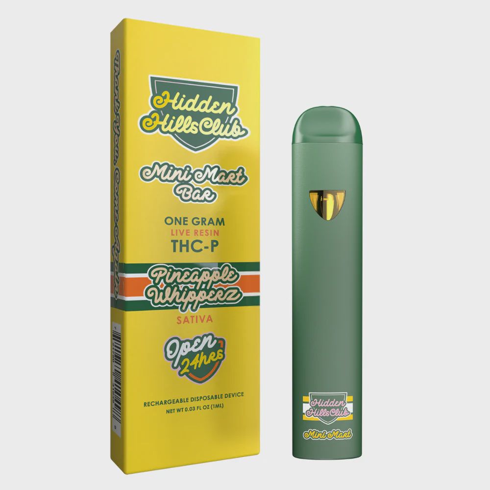 Hidden Hills - Mini Mart Bar - THCP 1G Disposable, Strain: Pineapple Whipperz