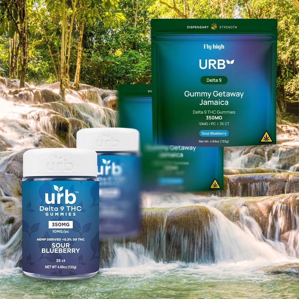 Urb - D9 Gummies - 350mg total - 10mg/ea 35 count, Strain: Sour Blueberry