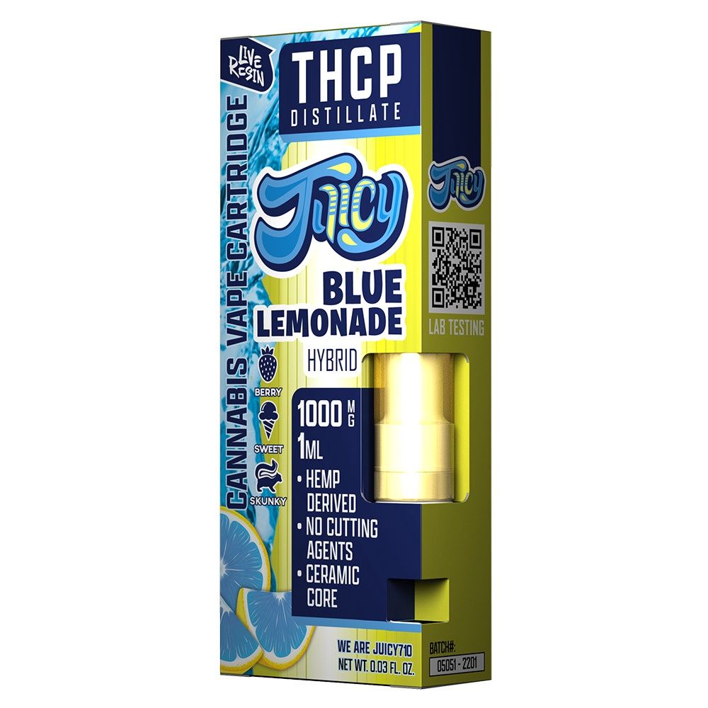 Juicy - 1g Cartridge, Strain: Blueberry Lemonade - THCP