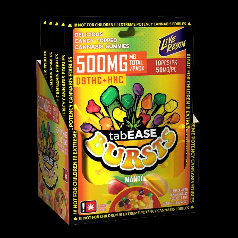 Tabease - 500mg Nerds Bursts, Strain: Mango - D9/HHC