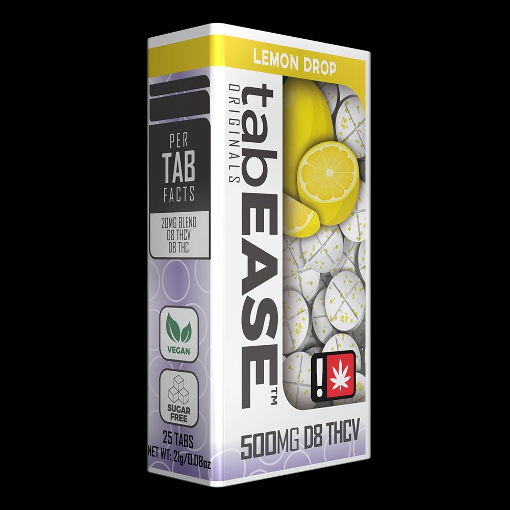Tabease - 20s - 25ct Tin, Strain: D8 THCV - Lemon Drop