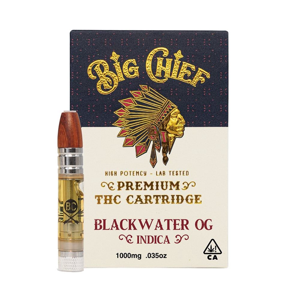 Big Chief Cartridge - THCA Melted Diamonds - 2G, Strain: BLACKWATER OG - INDICA