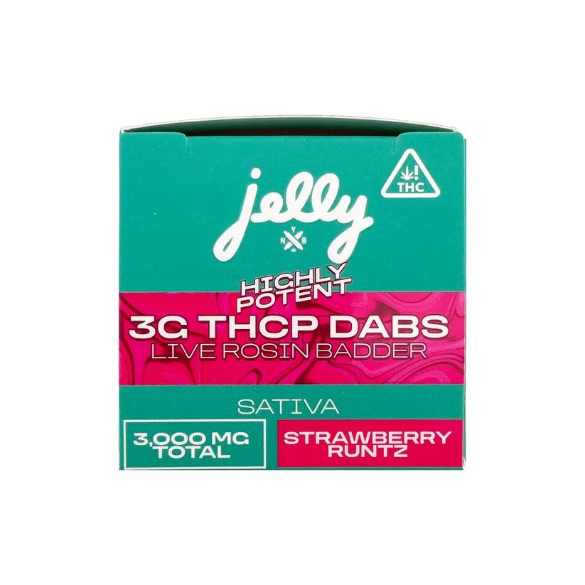 NYB x Jelly - THCP Live Rosin Badder Dab - 3G, Strain: Strawbery Haze - Sativa