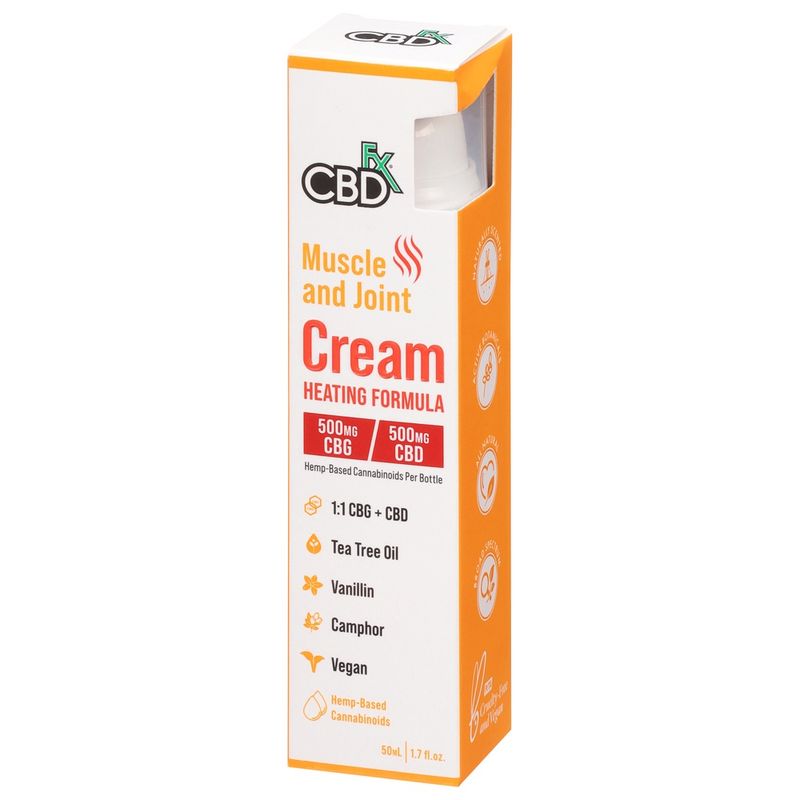CBD Fx - 500mg CBD + 500mg CBG - Heating Formula Cream