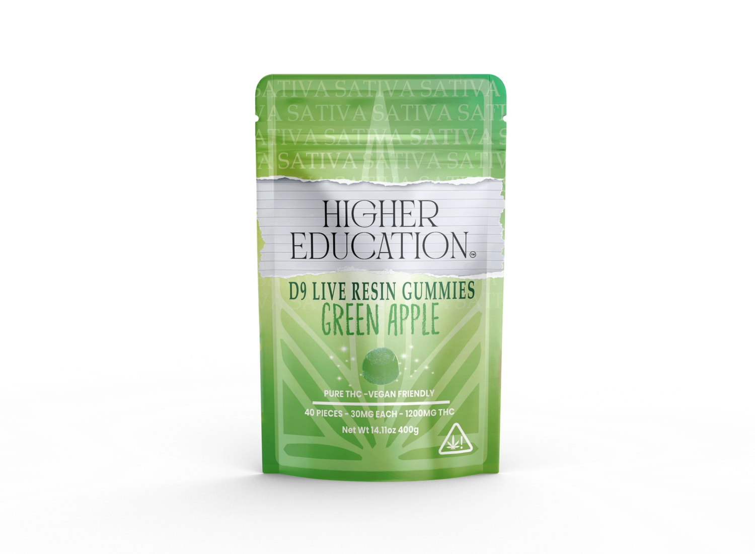 Higher Education - D9 Gummies - 1200mg total - 30mg/ea 40 count