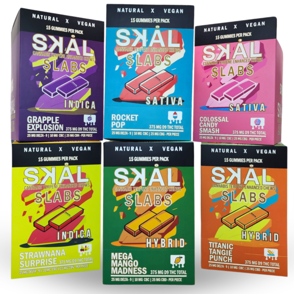 SKAL - 25mg D9 + 10mg CBC + 25mg CBG/CBD/CBN Per Gummy - 15ct