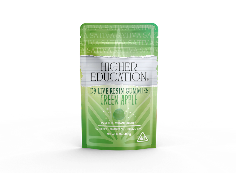 Higher Education - D9 Gummies - 1200mg total - 30mg/ea 40 count