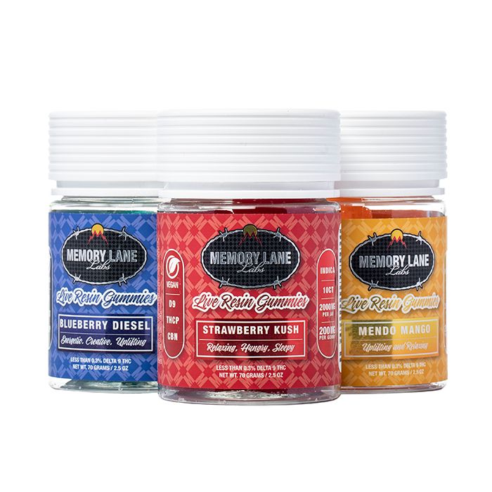 Memory Lane Labs-Live Resin Gummies-10ct-200mg each