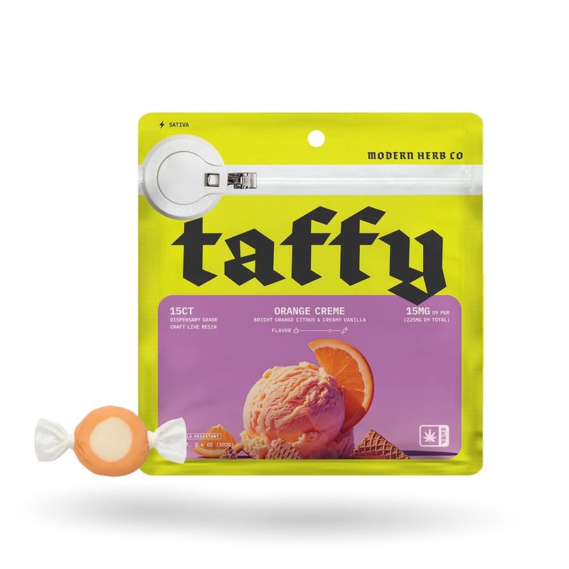 Modern Herb Co - D9 Taffy - 225mg D9 Total - 15mg/ea 15 count