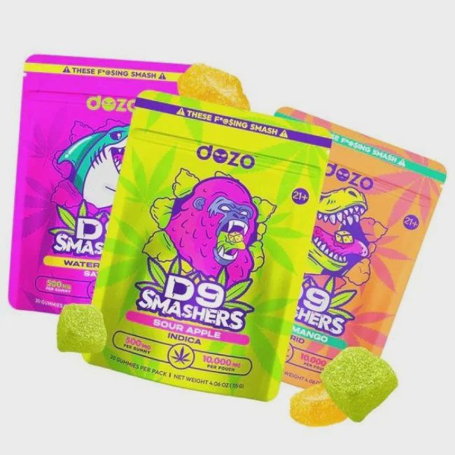Dodo D9 Smashers - 500mg total THC per gummy - 20 pack