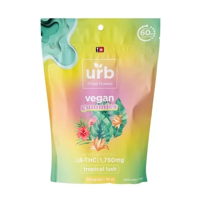 Urb Vegan Gummies D8 + D10 - 50mg each - 35 ct