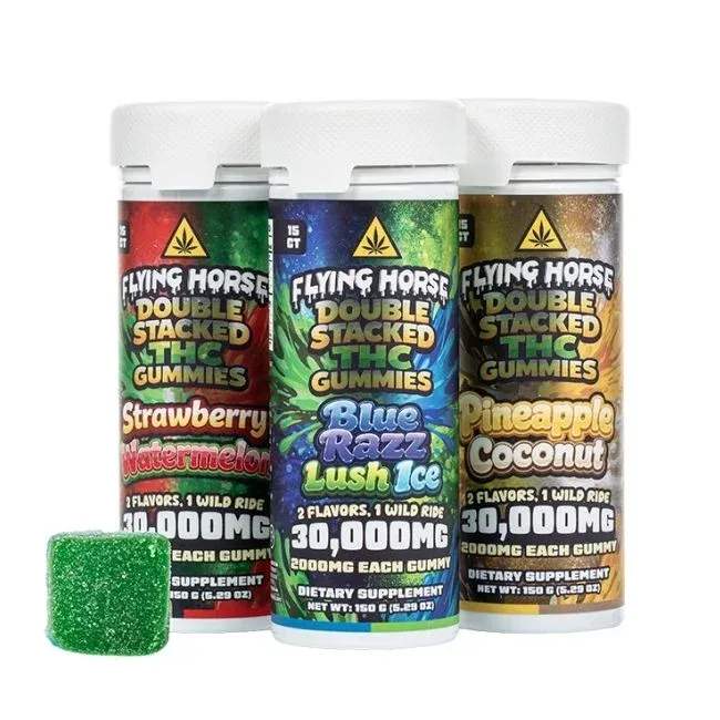 Flying Horse Double Stacked Gumies - 30,000mg Jar