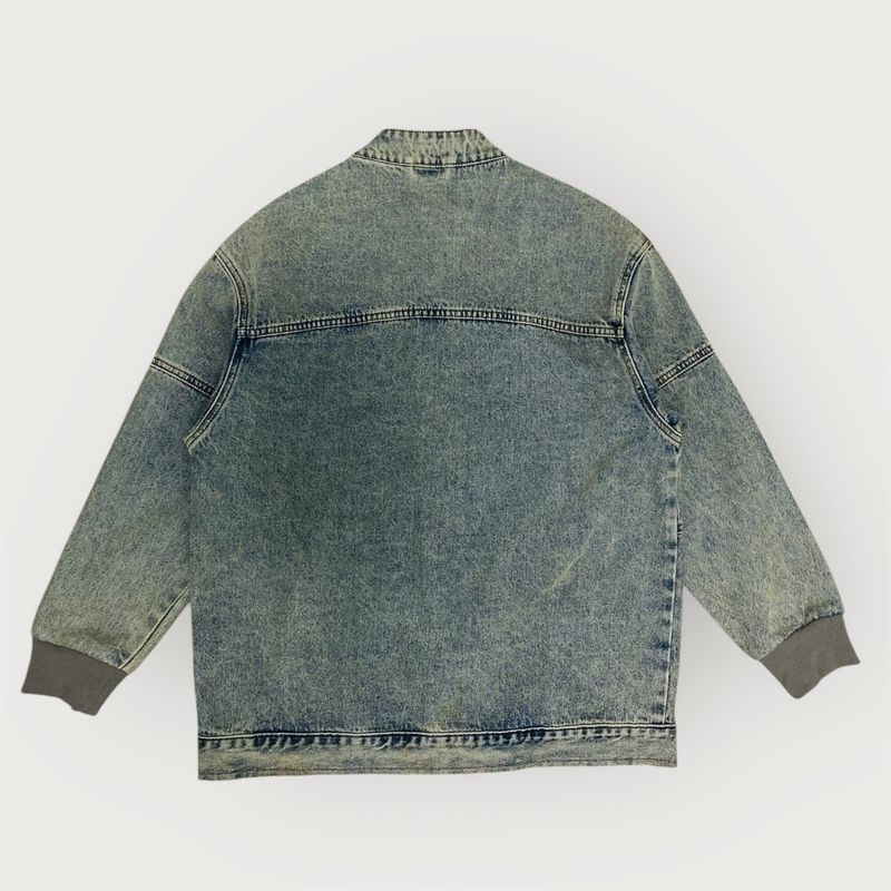 Denim Chinese Collar