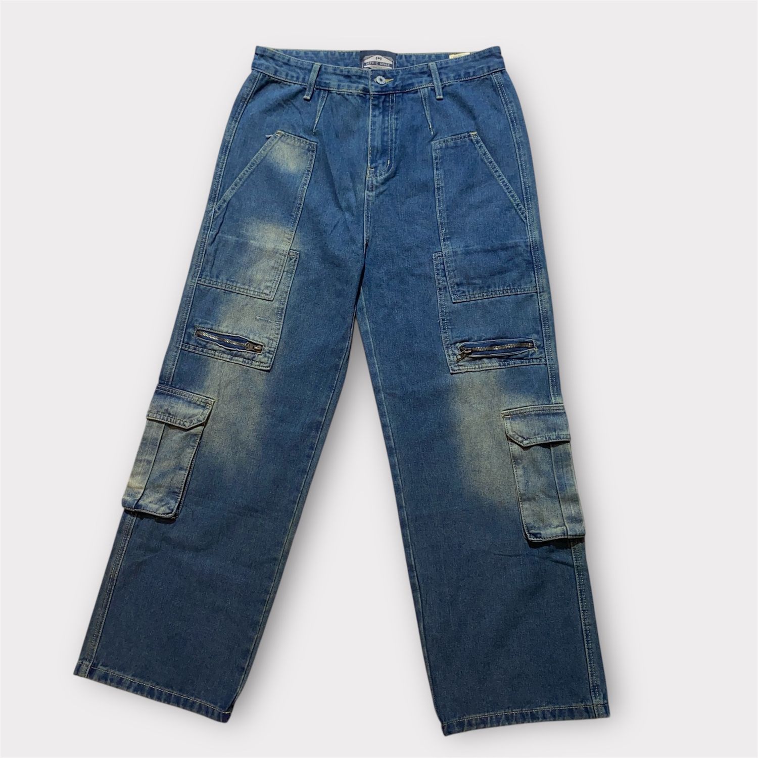 Men Cargo Jeans Blue