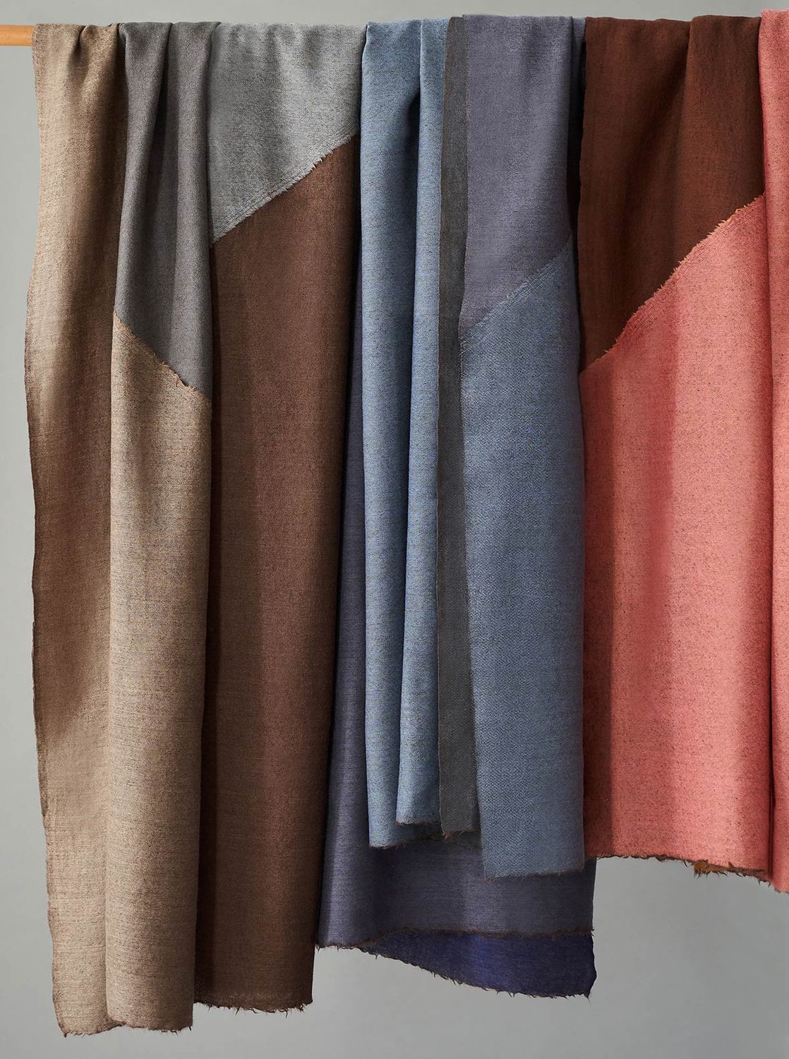 Reversible wool shawl/throw