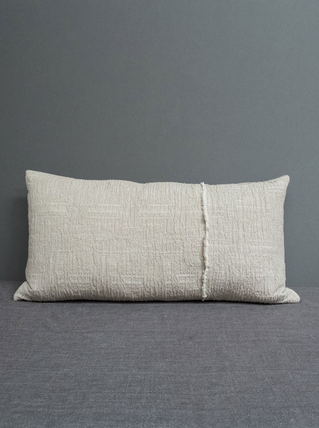 CS-195 - Textured linen mix cushion cover, SIZE: 30 x 60cm