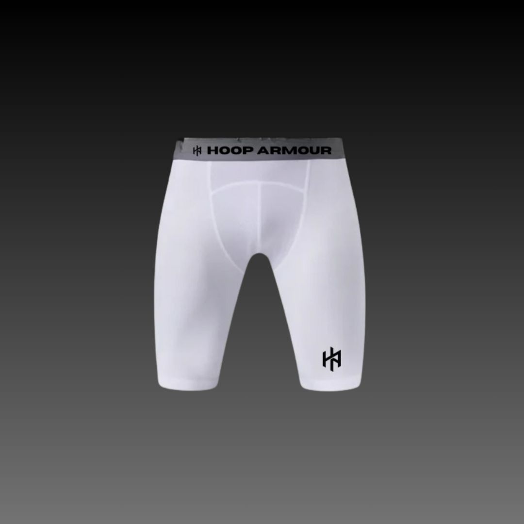 Hoop Armour White Compression Boxers