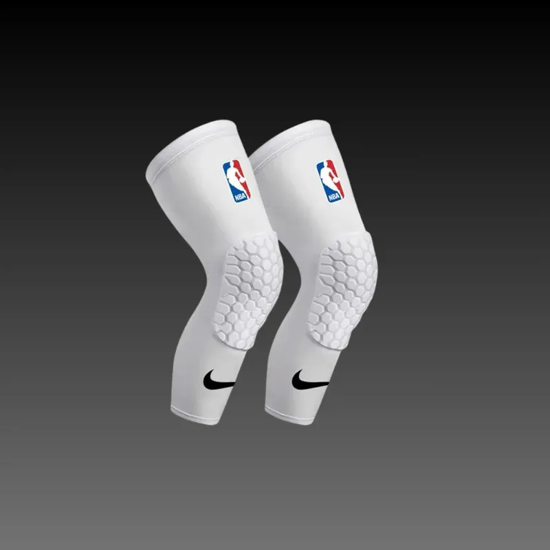 Pro Padded White Compression Knee Sleeve