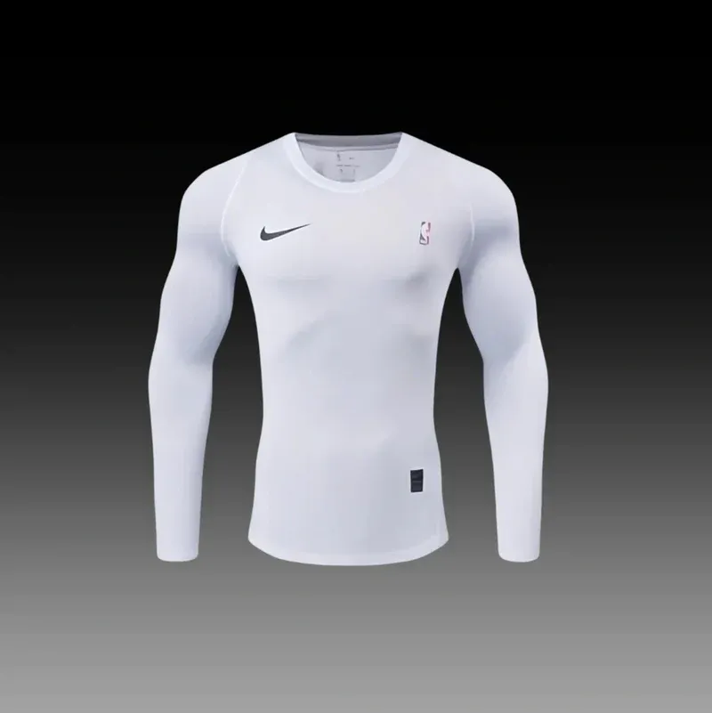 Elite Pro White Compression Long Sleeve