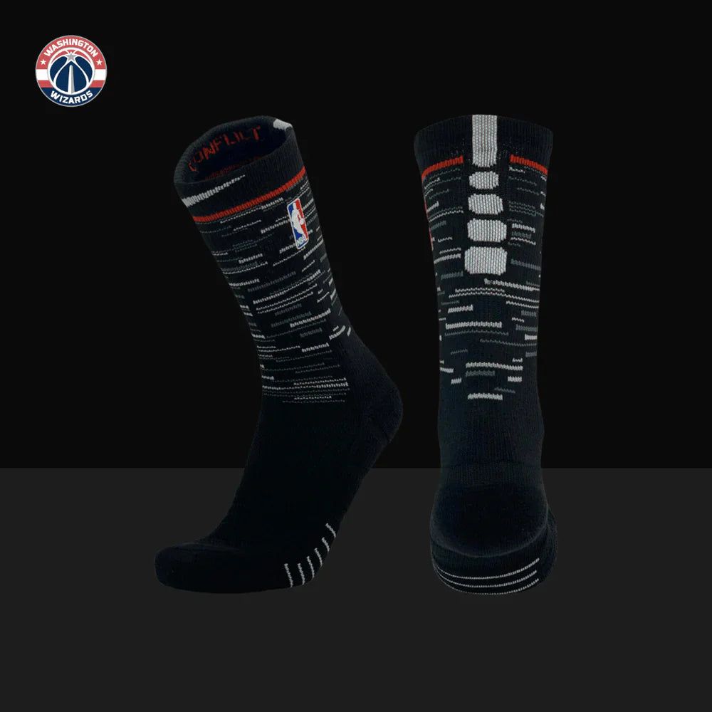 Nike NBA Elite Crew Socks - Wizards City Edition Black