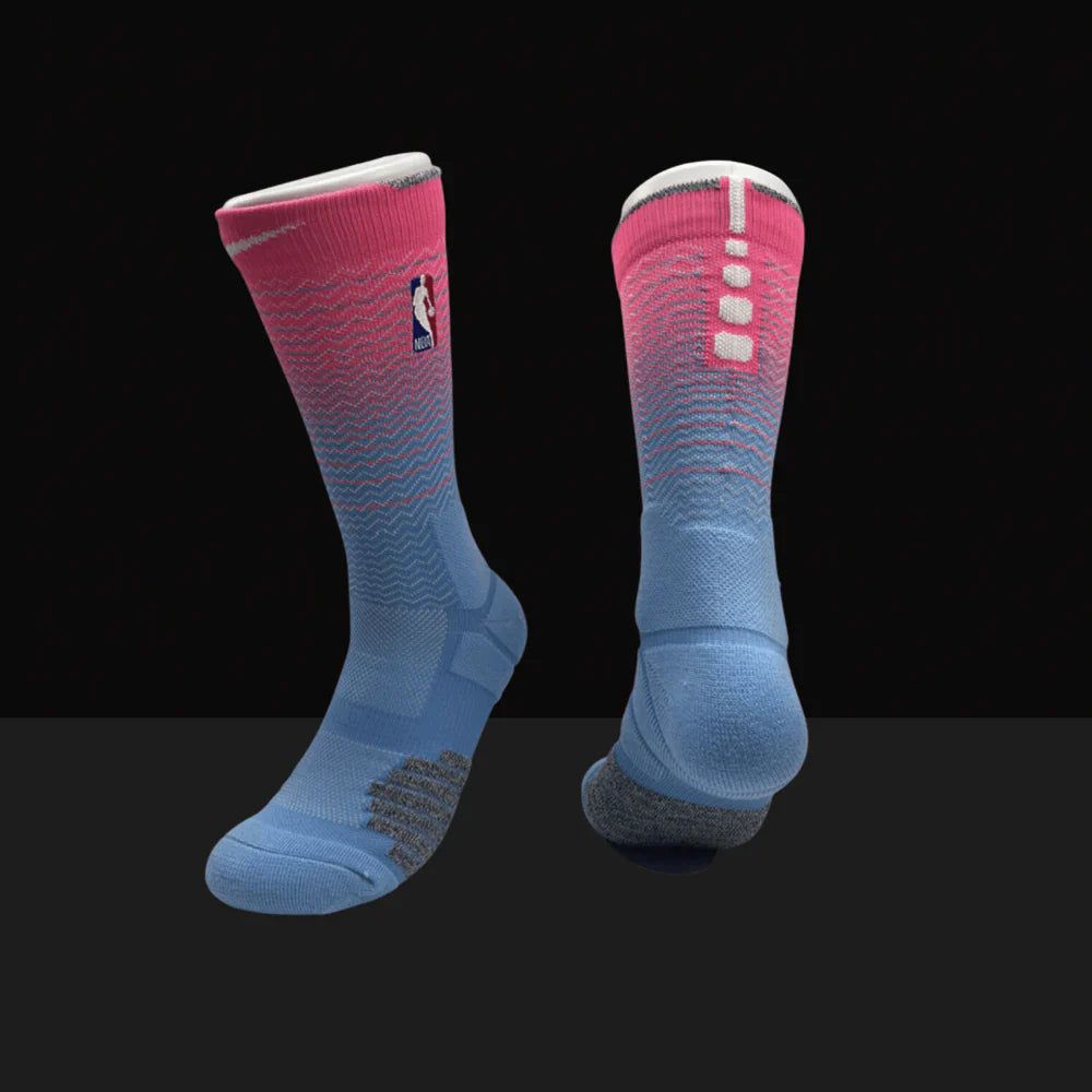 Nike NBA Elite Socks - Miami Heat City Edition Blue/Pink Gradient