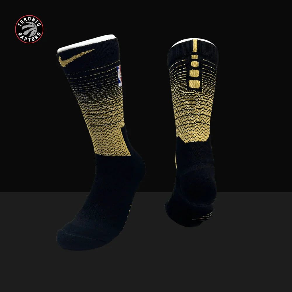 Nike NBA Elite Socks - Raptors City Edition Black/Gold Gradient