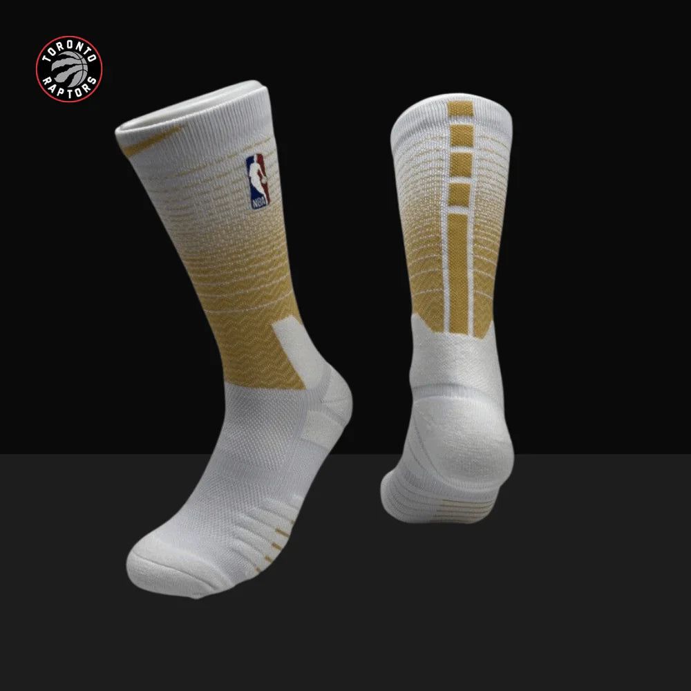 Nike NBA Elite Socks - Raptors City Edition White/Gold Gradient