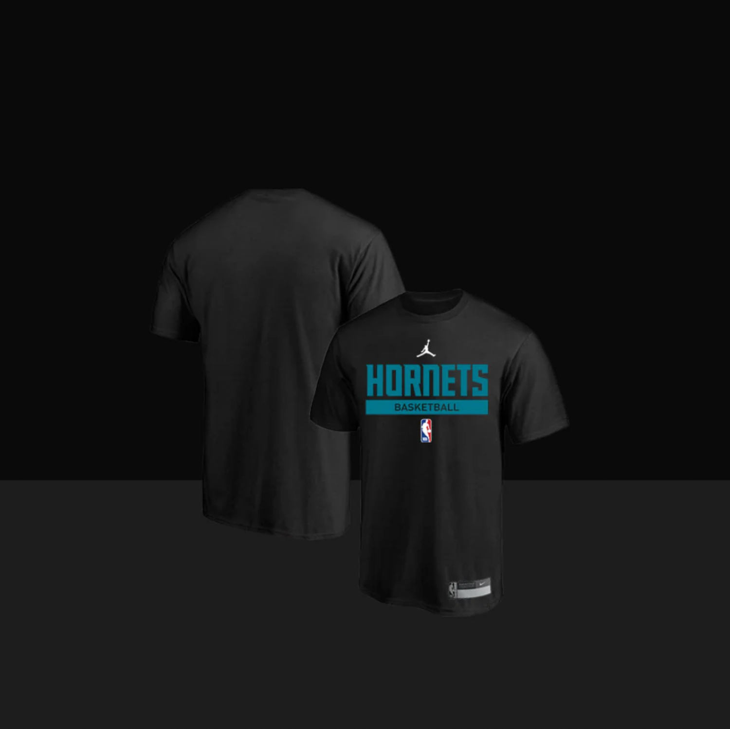 Charlotte Hornets On-Court Practice Performance Short Sleeve T-Shirt, Size: S, Color: Black